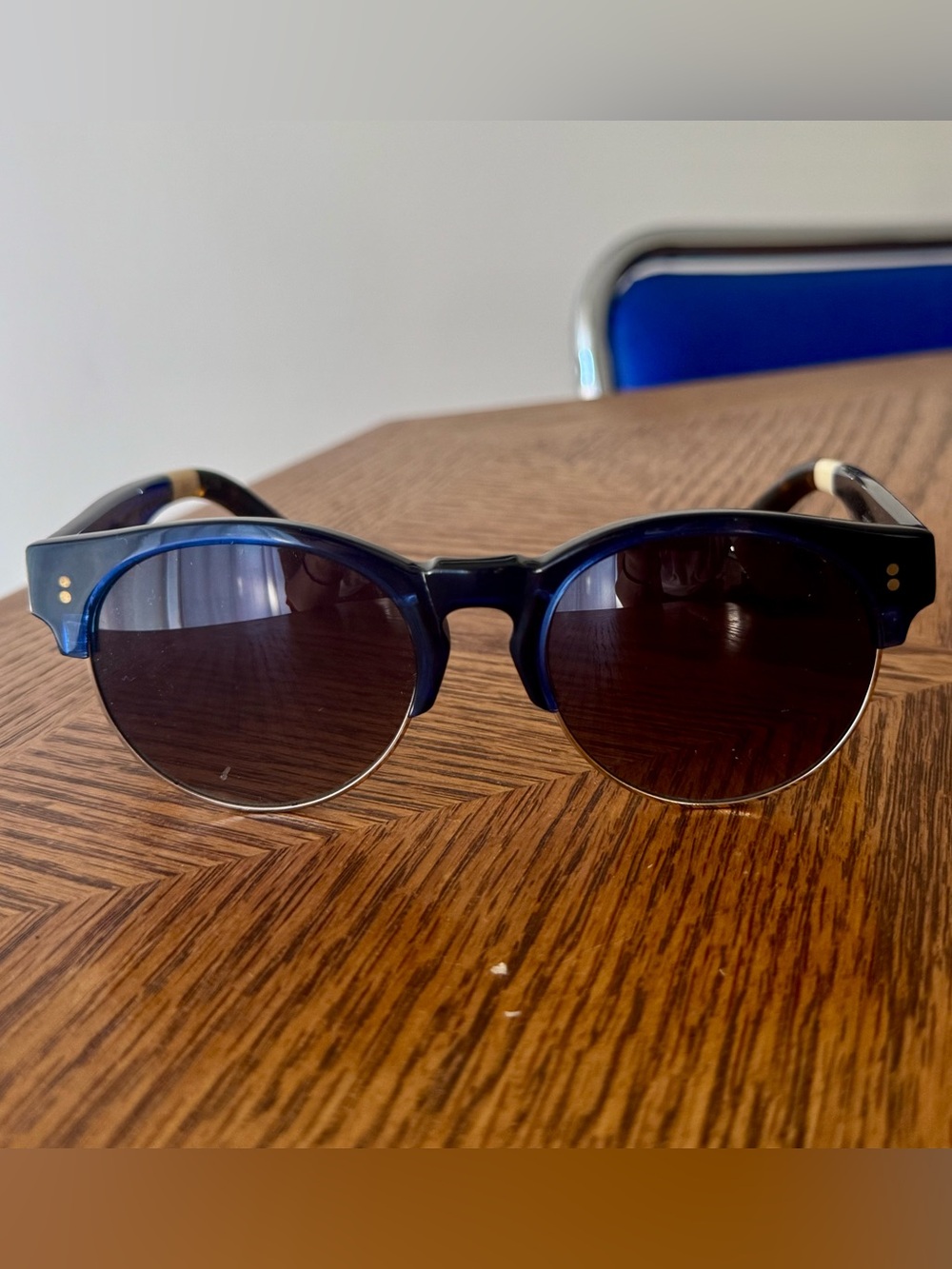 TOMS Unisex Charlie Rae One For One Sunglasses Blue